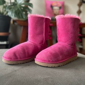 UGG Hot Pink Bailey Bow